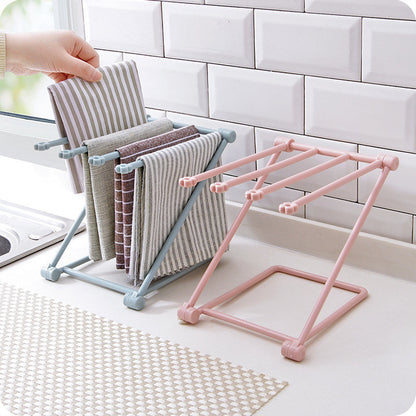 Foldable Towel & Dishcloth Rack – Punch-Free Kitchen Organizer
