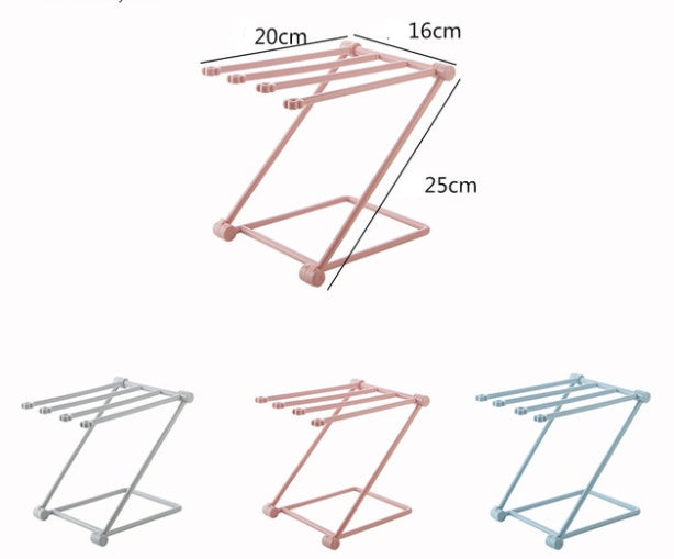 Foldable Towel & Dishcloth Rack – Punch-Free Kitchen Organizer