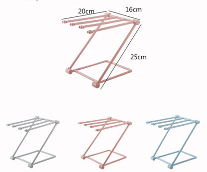 Foldable Towel & Dishcloth Rack – Punch-Free Kitchen Organizer