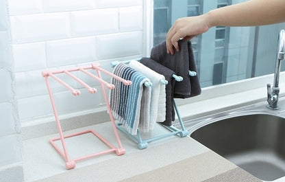 Foldable Towel & Dishcloth Rack – Punch-Free Kitchen Organizer