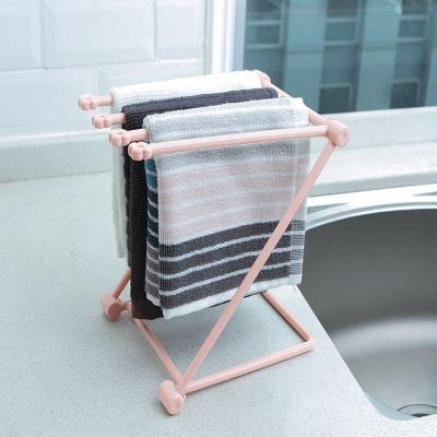 Foldable Towel & Dishcloth Rack – Punch-Free Kitchen Organizer