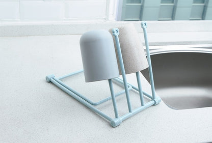Foldable Towel & Dishcloth Rack – Punch-Free Kitchen Organizer