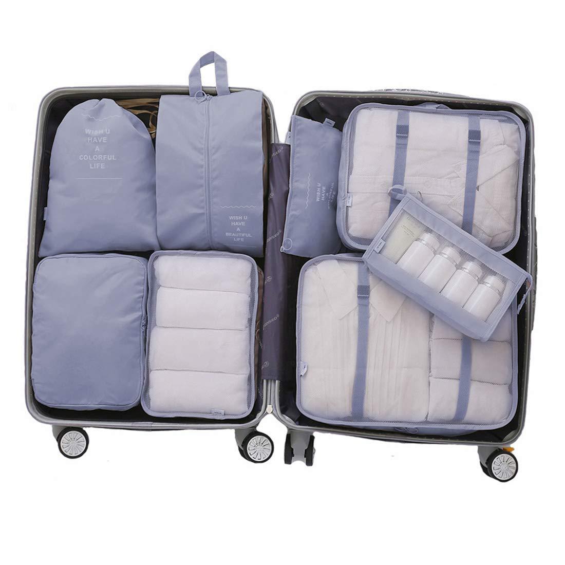 8-Piece Travel Packing Organizer Set