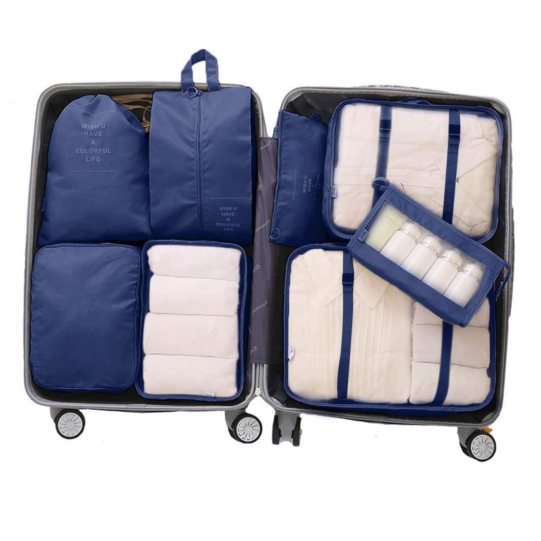 8-Piece Travel Packing Organizer Set