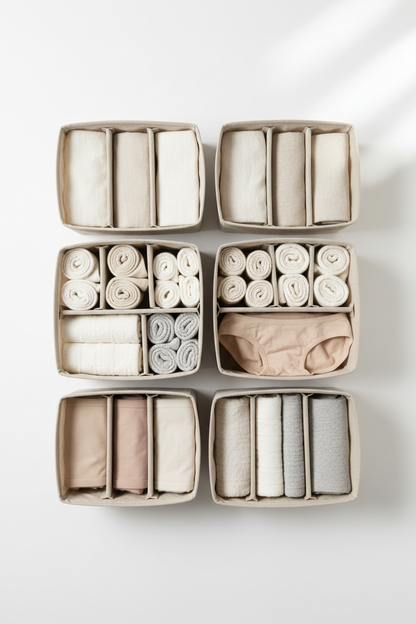 Drawer Organizer Flat Lay